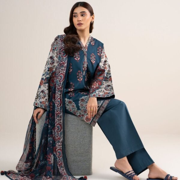 2 PC Unstitched Printed Lawn Suit - Summer Bloom